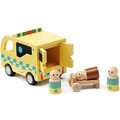 Legetøjsbil i træ - Ambulance AIDEN - Kids Concept