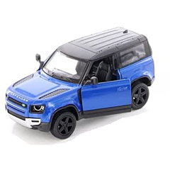 Bil i metal - Land Rover Defender 90, blå