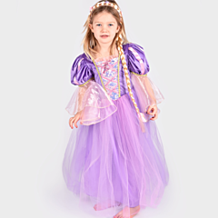 Rapunzel-dragt Lowa lilla, 4-6 år - Den goda fen. Udklædning