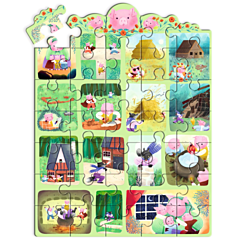 Djeco puslespil - Story Puzzle, The Three Little Pigs - 35 brikker. Legetøj