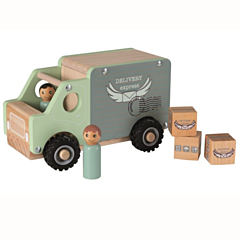 Lastbil i træ, pakkebil - Egmont Toys. Sjovt legetøj og flot dåbsgave