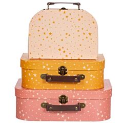 Kuffert, sæt med 3 - Little Stars