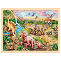 Puslespil - Dinosaurer på vandring, 96 brikker - Goki. Legetøj