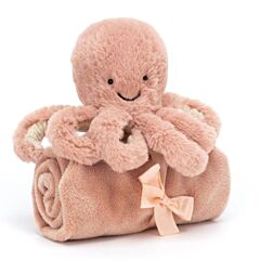 Jellycat nusseklud, blæksprutte - Odell Octopus - legetøj og dåbsgave