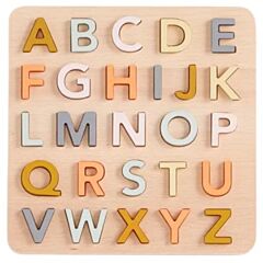 Kids Concept - Puslespil med bogstaver i træ  - pædagogisk legetøj