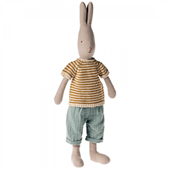 Maileg Kanin - dreng size 3 - Strikket trøje og bukser. Legetøj