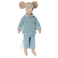 Maileg mus - medium - Dreng i pyjamas