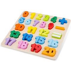 Puslespil i træ med tal - New Classic Toys