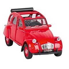 Bil i metal - Citroen 2CV cabriolet, rød